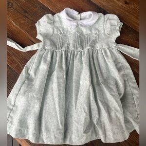 White and green floral Pixie Lily dress, size 2T, gently used